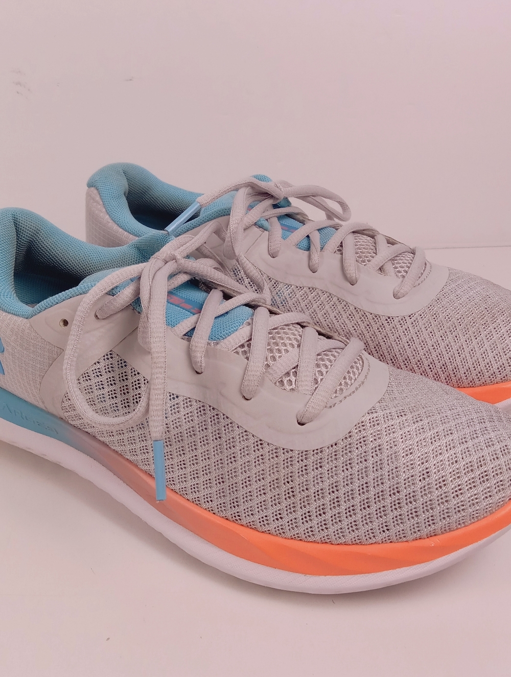 Under Armour Women's Charged Breeze Running Shoes Halo Grey Blue Size 8.5